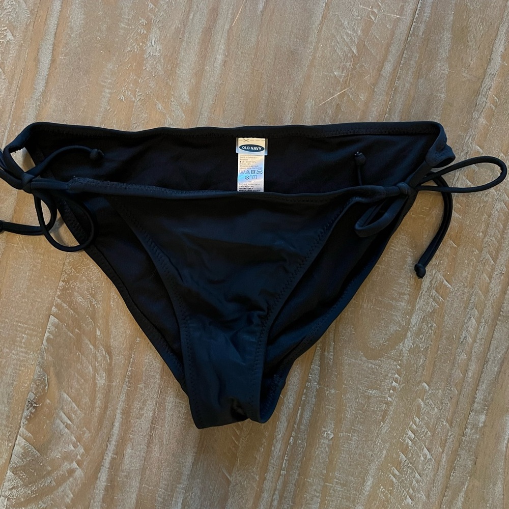 Black Bikini Bottom with Side Ties